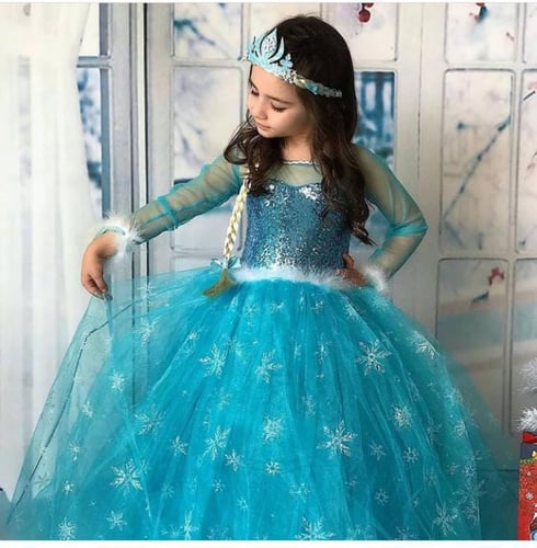 فستان بناتي شخصيه فروزن