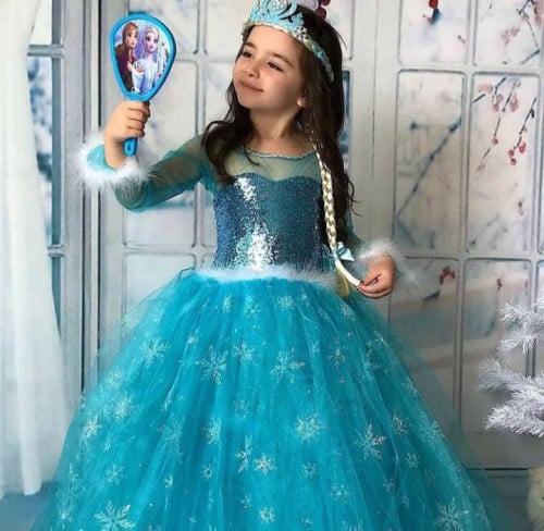 فستان بناتي شخصيه فروزن