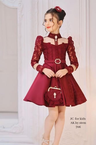 فستان بناتي "ملكة الحفلات" بتصميم فاخر للأطفال