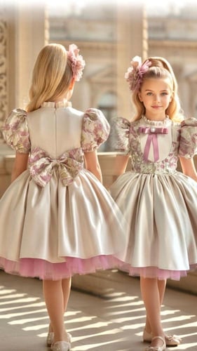 فستان "إيلينا" الملكي للبنات - ساتان وجاكار فاخر م...