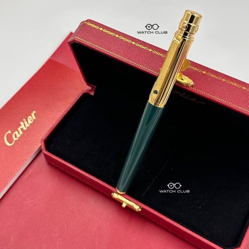 قلم ماركة كارتير اخضر ذهبي
