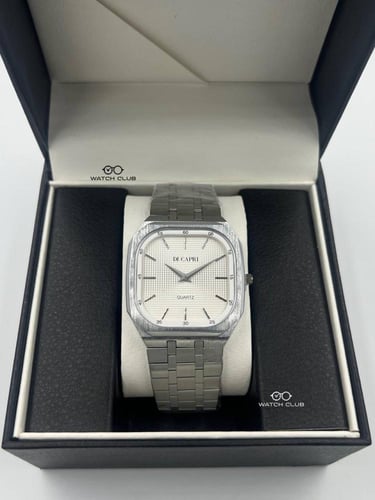 ساعة دي كابري رمادي ابيض