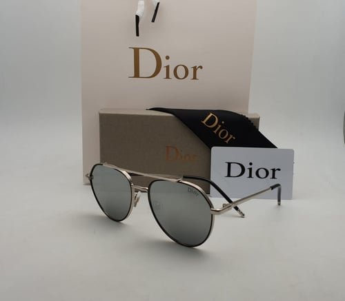 نظارة ماركة ديور فضي كامل