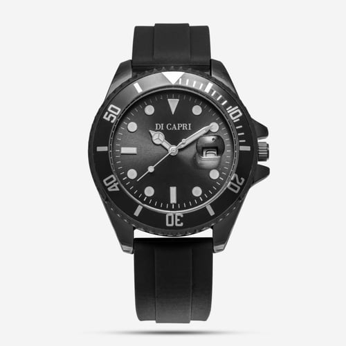 ساعة دي كابري لون أسود أنيق