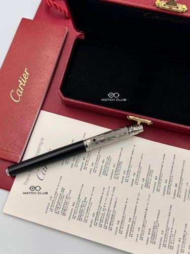 قلم ماركة كارتير فضي اسود