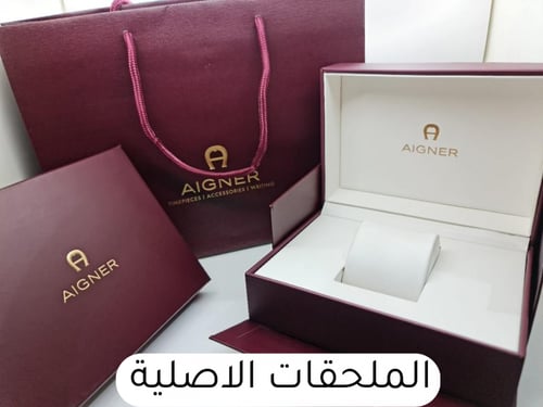 ساعة اقنر فاشن ذهبي وفضي مينا اخضر