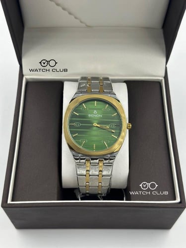 ساعة بينون بأستايل قوتشي مكس مينا اخضر