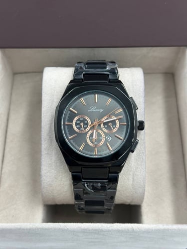 ساعة لكجري كرونوجراف اسود كامل