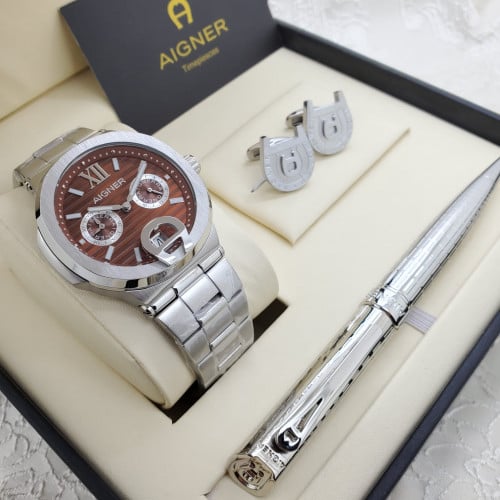 طقم اقنر فضي مينا عودي