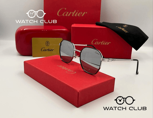 نظارة كارتير فضي اطار سداسي