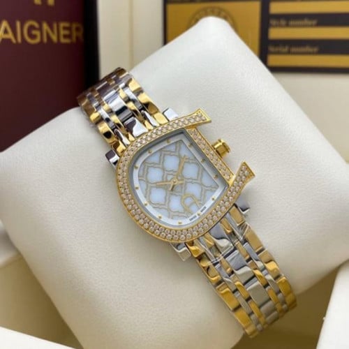 ساعة ماركة اقنر ذهبي وفضي