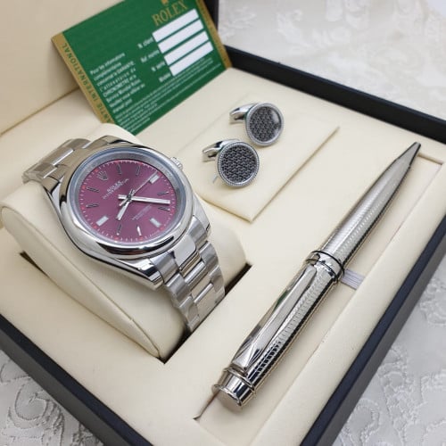 طقم رولكس فضي مينا عودي