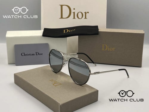 نظارة ماركة ديور فضي كامل