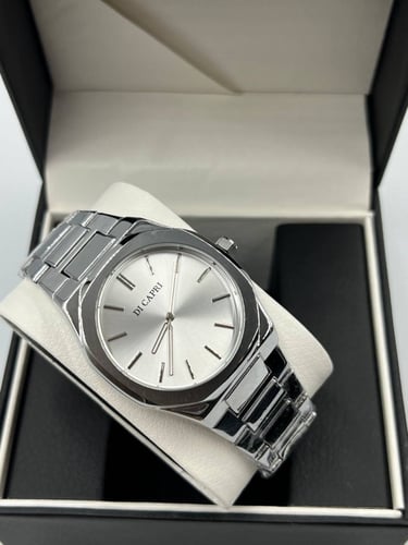 ساعة دي كابري فضي كامل