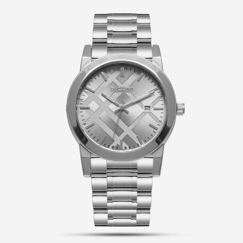 ساعة دي كابري لون فضي أنيق