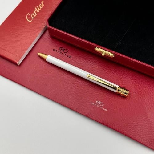 قلم ماركة كارتير ابيض ذهبي