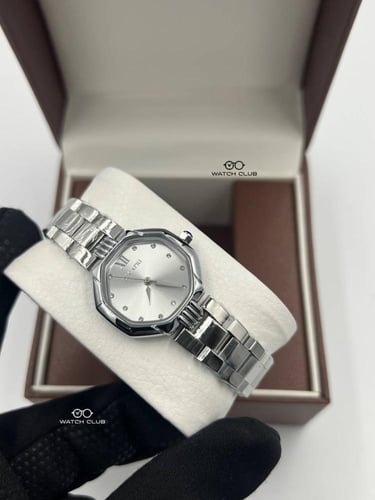 ساعة دي كابري فضي كامل