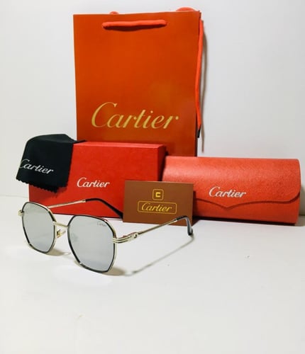 نظارة كارتير فضي اطار سداسي