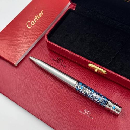 قلم ماركة كارتير فضي كحلي