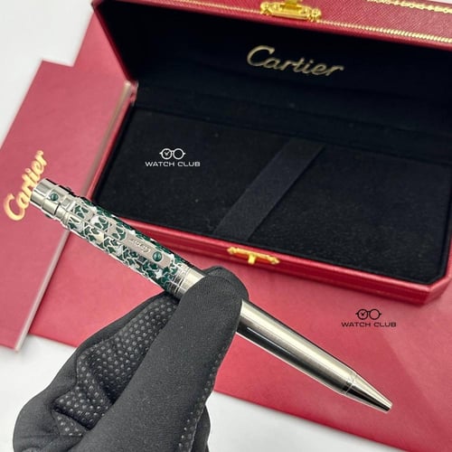 قلم ماركة كارتير فضي مشجر