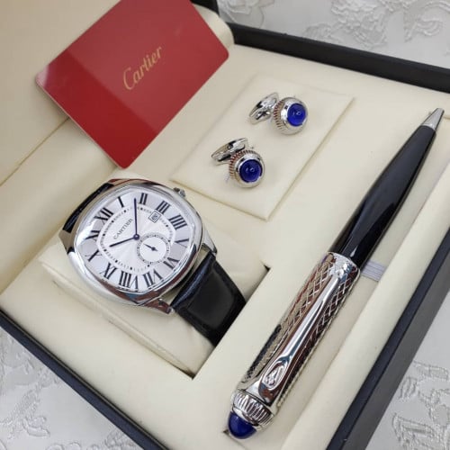 طقم كارتير لون اسود جلد اطار معين