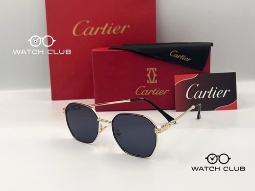 نظارة ماركة كارتير اسود اطار ذهبي