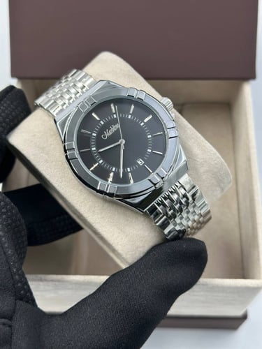 ساعة ماربلينو فضي مينا اسود