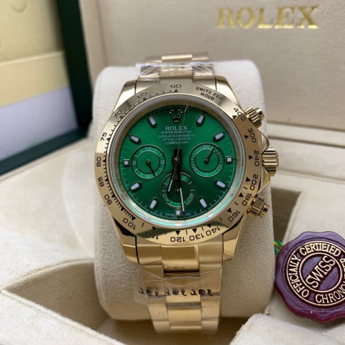 رولكس ديتونا ذهبي مينا أخضر