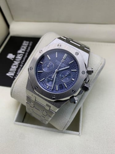 ساعة ادمرز بيجيه فضي كرونوجراف - مينا كحلي