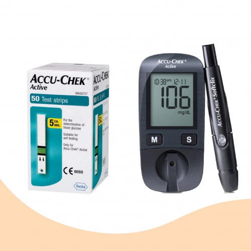 جهاز اكيو تشيك اكتيف + 50 شريط لمراقبة مستوى السكر...