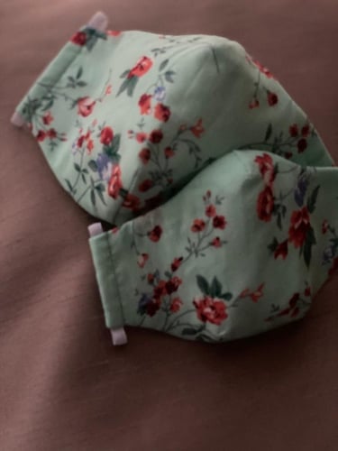 كمامة قماشيه لون تيفاني مشجره رقم #62