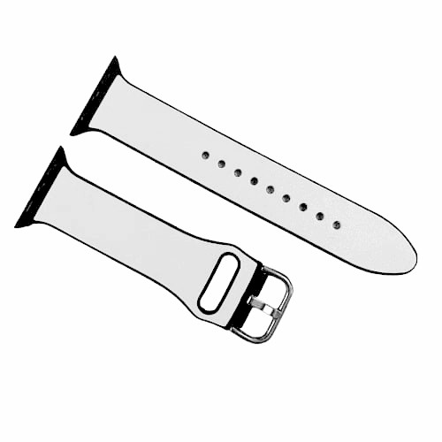 سوار ساعة ابل سيليكون مغطى جلدمقاس 38 ملم 40 ملم 4...