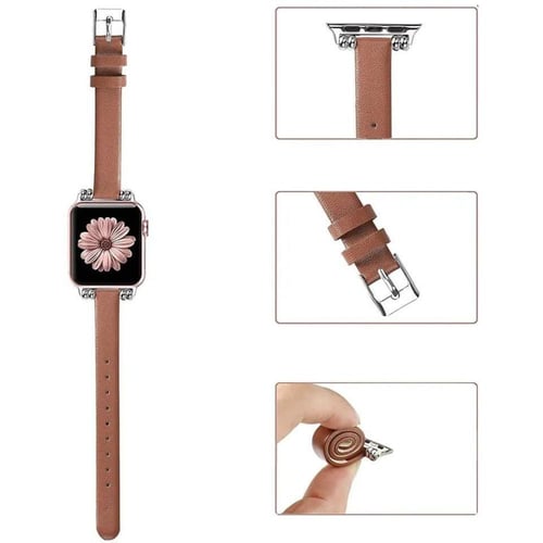 سوار ساعة آبل – جلد، مريح، متوافق مع Apple Watch.