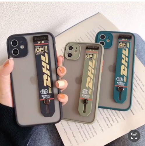 كفر ايفون 12 سيليكون شفاف مسكة- متوافق مع أجهزة أب...