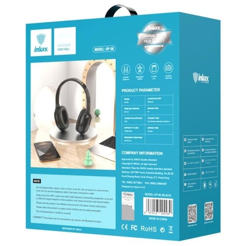 سماعة راس بلوتوث قابلة للطي inkax Hp-55