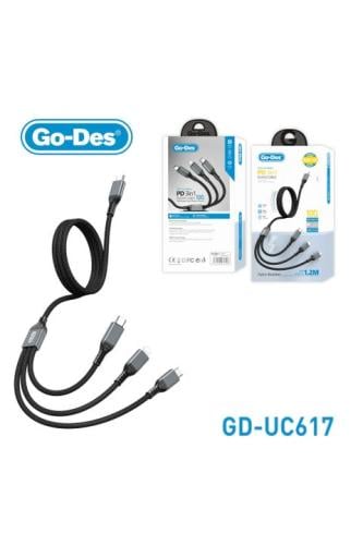 كابل شحن 3GO-DES في 1 PD متعدد المنافذ من النوع C...