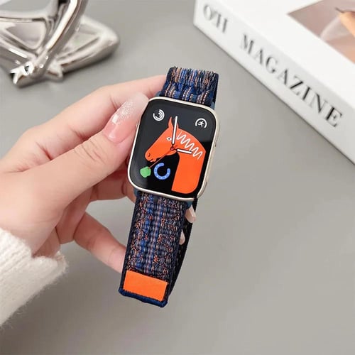 سوار ساعة آبل قماش نايلون ,أنيق متوافق مع Apple Wa...