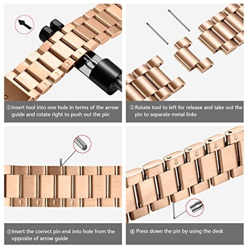 سوار ساعة آبل ستانلس فولاذ ,معدني متوافق مع Apple...