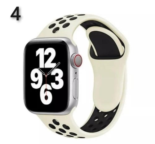 سوار ساعة آبل سيليكون مخرم, فاخر - متوافق مع Apple...