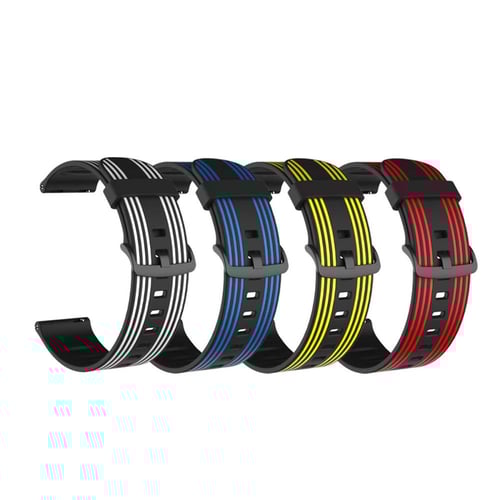 سوار ساعة آبل سيليكون – مقلم ، مريح، متوافق مع App...