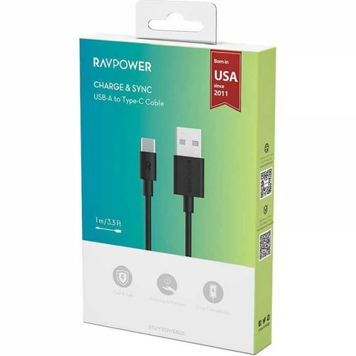 RAVPOWER-كيبل سلك شحن Type-C- تايب سي usb من راف ب...