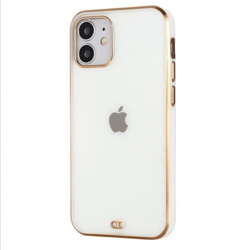 كفر آيفون 11/12شفاف إطار ملون- متوافق مع أجهزة أبل