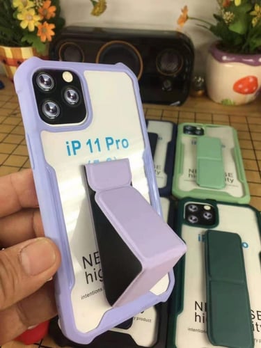 كفر ايفون 12 شفاف بمسكة متوافق مع أجهزة أبل