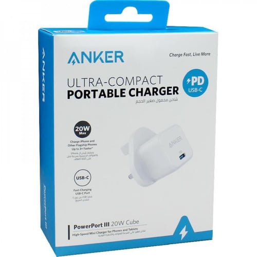 ANKER - شاحن جداري تايب سي pd بقوة 20 واط من انكر