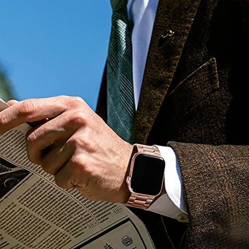 سوار ساعة آبل ستانلس فولاذ ,معدني متوافق مع Apple...