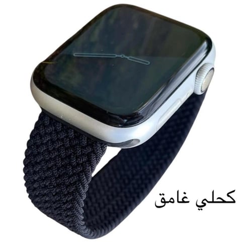 سوار ساعة آبل قماش مطاط – مريح، أنيق، متوافق مع Ap...