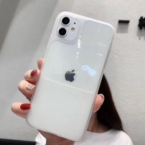 كفر ايفون 12سيليكون شفاف-بالوان متعددة مقاوم للصدم...