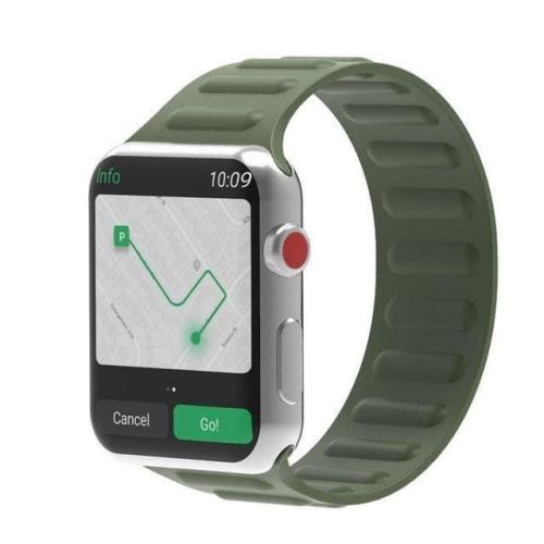 سوار ساعة آبل سيليكون مدرج ,جذاب متوافق مع Apple W...
