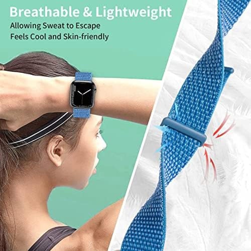 سوار ساعة آبل قماش نايلون ,أنيق متوافق مع Apple Wa...