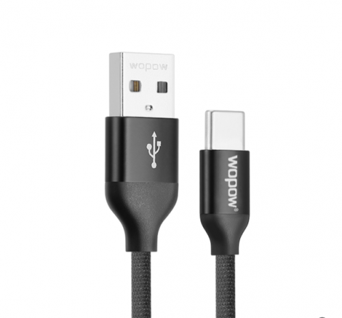 wopow-كيبل سلك وبو تاب سي الى usb يدعم الشحن السري...
